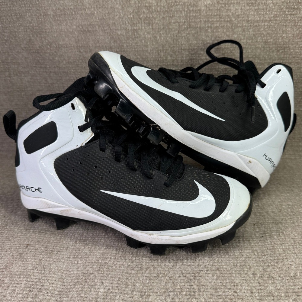 Nike Huarache 2K Filth Keystone Kids 5.5Y Black White Baseball Cleats 923434-011